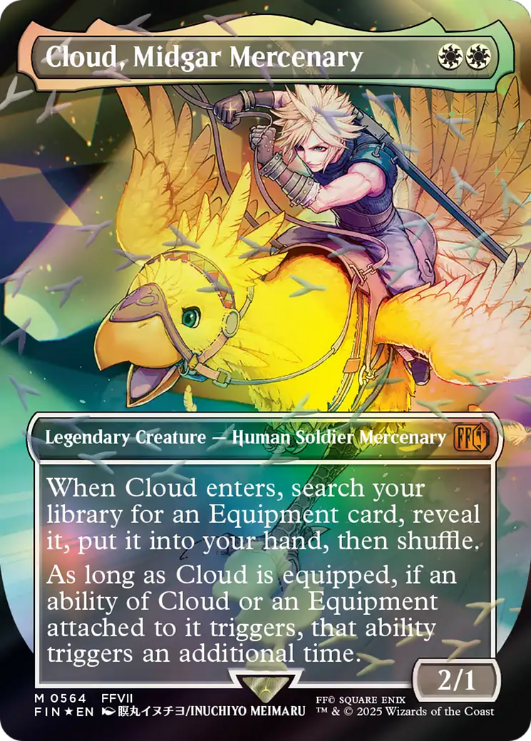 Cloud, Midgar Mercenary (Borderless) (Chocobo Track Foil) [FINAL FANTASY] | Empire Gaming NC