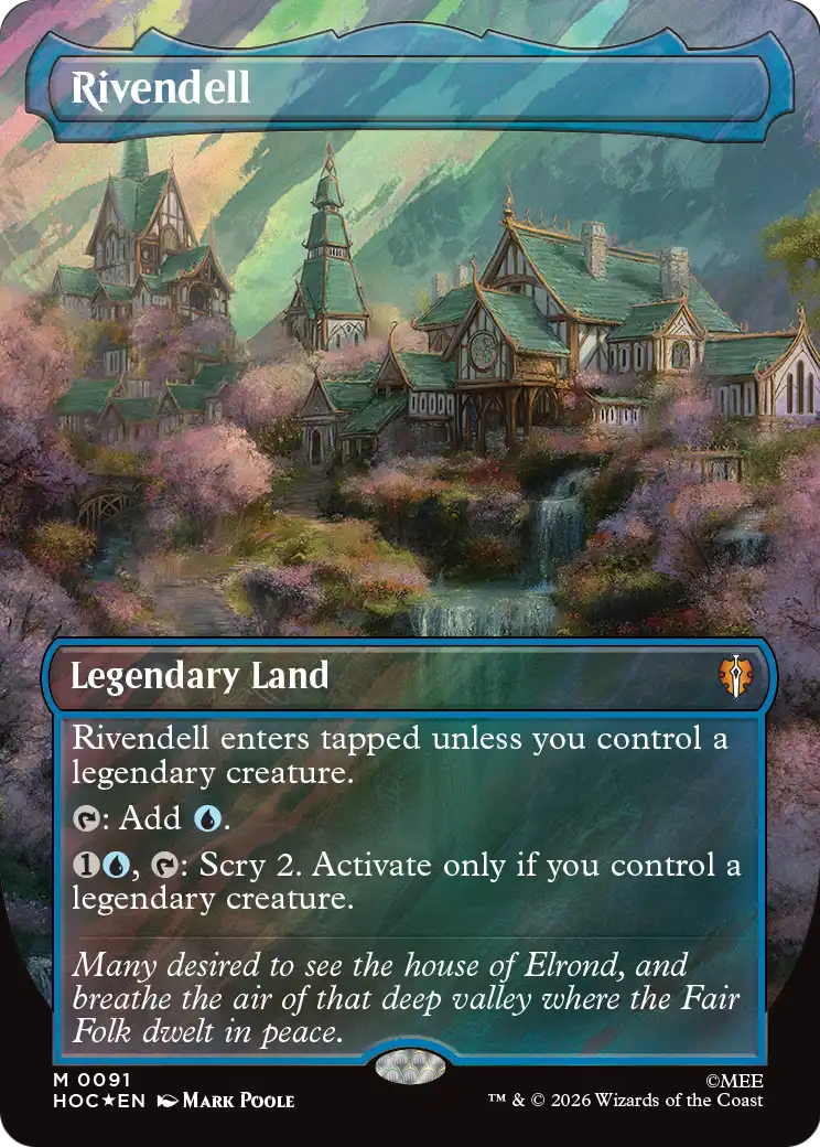 Rivendell (Borderless) (Surge Foil) [The Hobbit: Eternal-Legal] | Empire Gaming NC