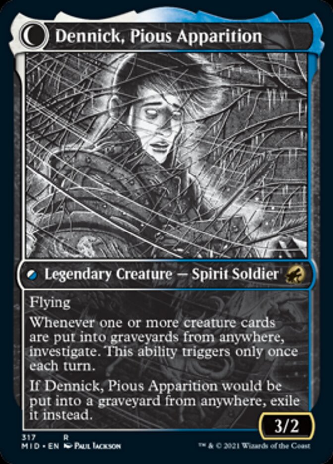 Dennick, Pious Apprentice // Dennick, Pious Apparition (Showcase Eternal Night) [Innistrad: Midnight Hunt] | Empire Gaming NC
