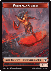 Cat (0027) // Phyrexian Goblin Double-Sided Token [Foundations Tokens] | Empire Gaming NC