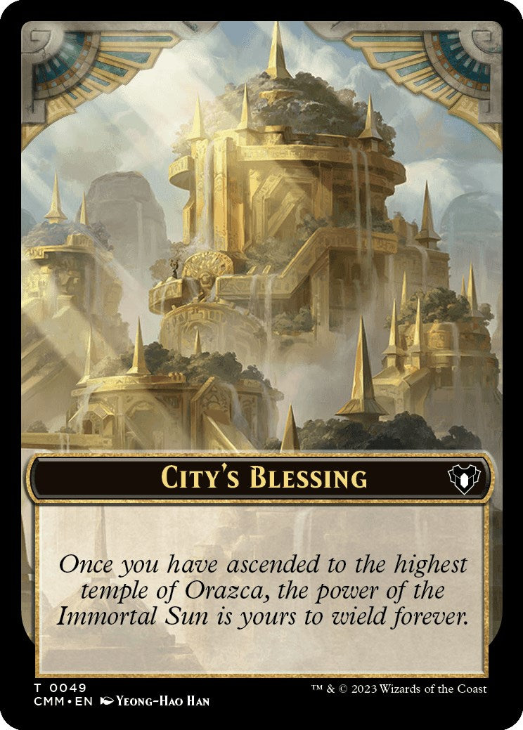 City's Blessing // Emblem - Teferi, Temporal Archmage Double-Sided Token [Commander Masters Tokens] | Empire Gaming NC