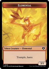 Elemental (0026) // Construct (0041) Double-Sided Token [Commander Masters Tokens] | Empire Gaming NC