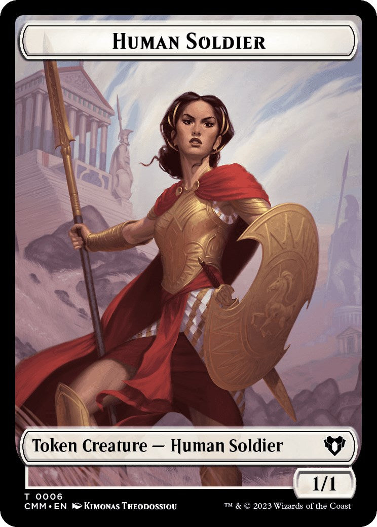 Human Soldier // Zombie (0013) Double-Sided Token [Commander Masters Tokens] | Empire Gaming NC