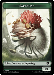 Saproling // Kor Soldier Double-Sided Token [Commander Masters Tokens] | Empire Gaming NC