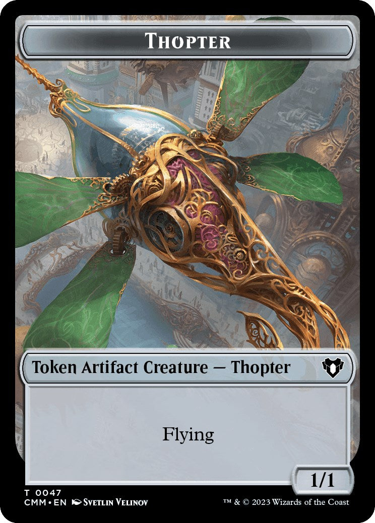 Thopter // Dragon (0021) Double-Sided Token [Commander Masters Tokens] | Empire Gaming NC