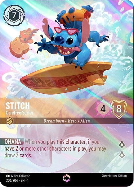Stitch - Carefree Surfer (Enchanted) (206/204) [The First Chapter] | Empire Gaming NC