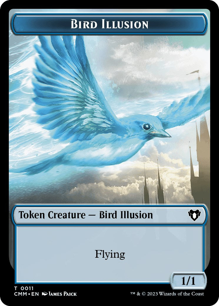 City's Blessing // Bird Illusion Double-Sided Token [Commander Masters Tokens] | Empire Gaming NC