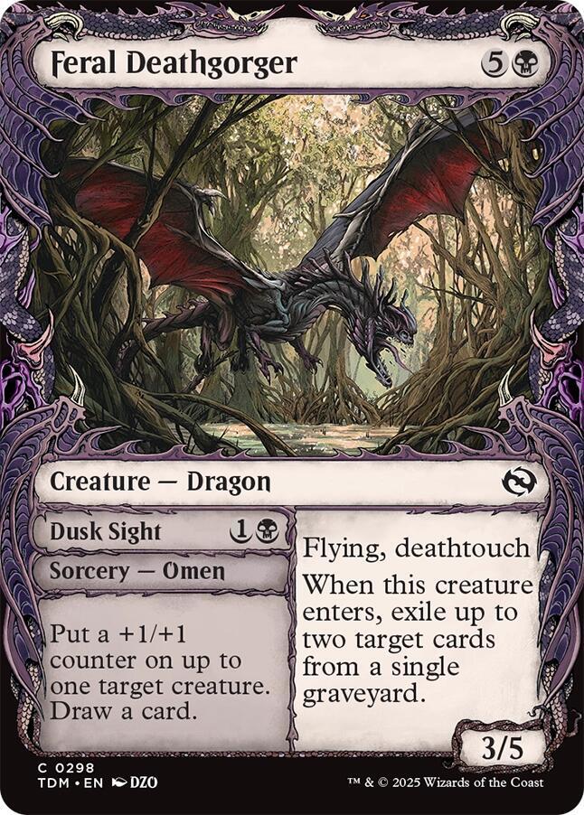 Feral Deathgorger (Showcase) [Tarkir: Dragonstorm] | Empire Gaming NC