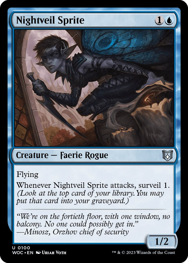 Nightveil Sprite [Wilds of Eldraine Commander] | Empire Gaming NC