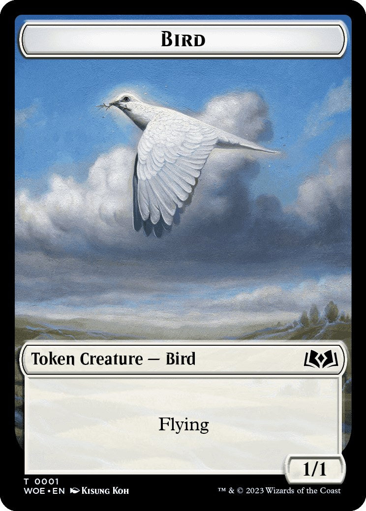 Bird Token [Wilds of Eldraine Tokens] | Empire Gaming NC