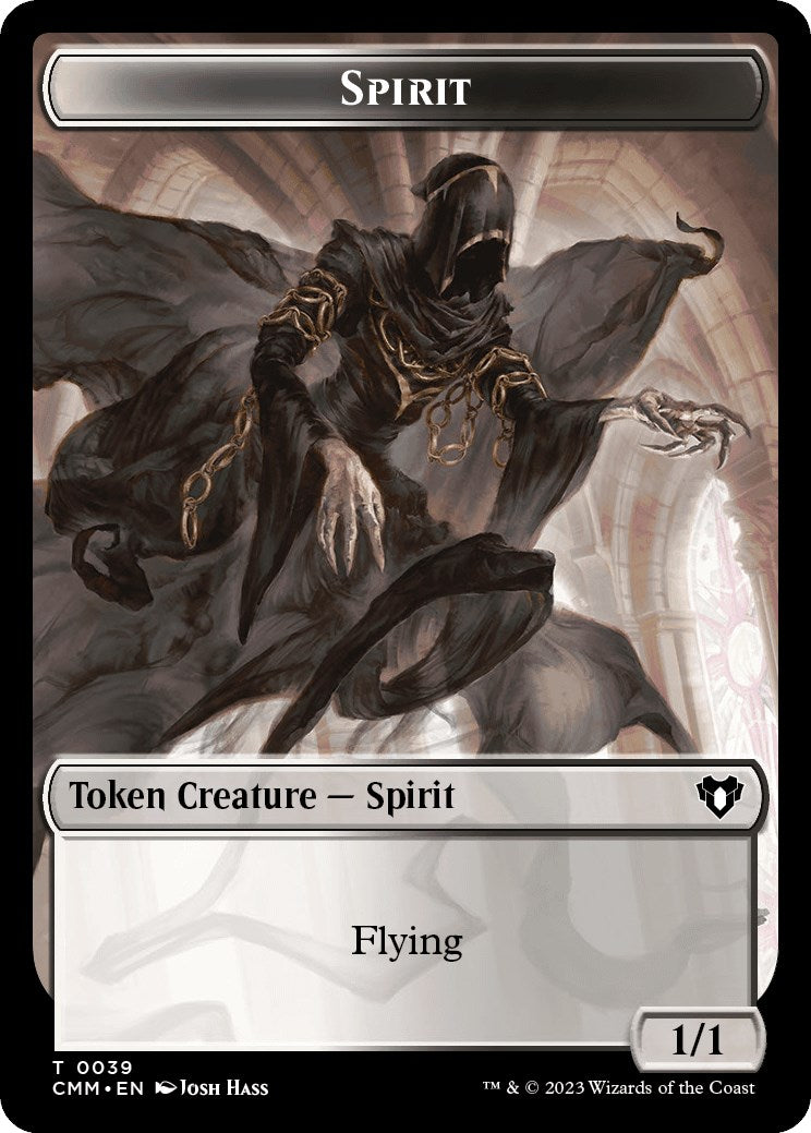 Spirit (0039) // Elf Druid Double-Sided Token [Commander Masters Tokens] | Empire Gaming NC