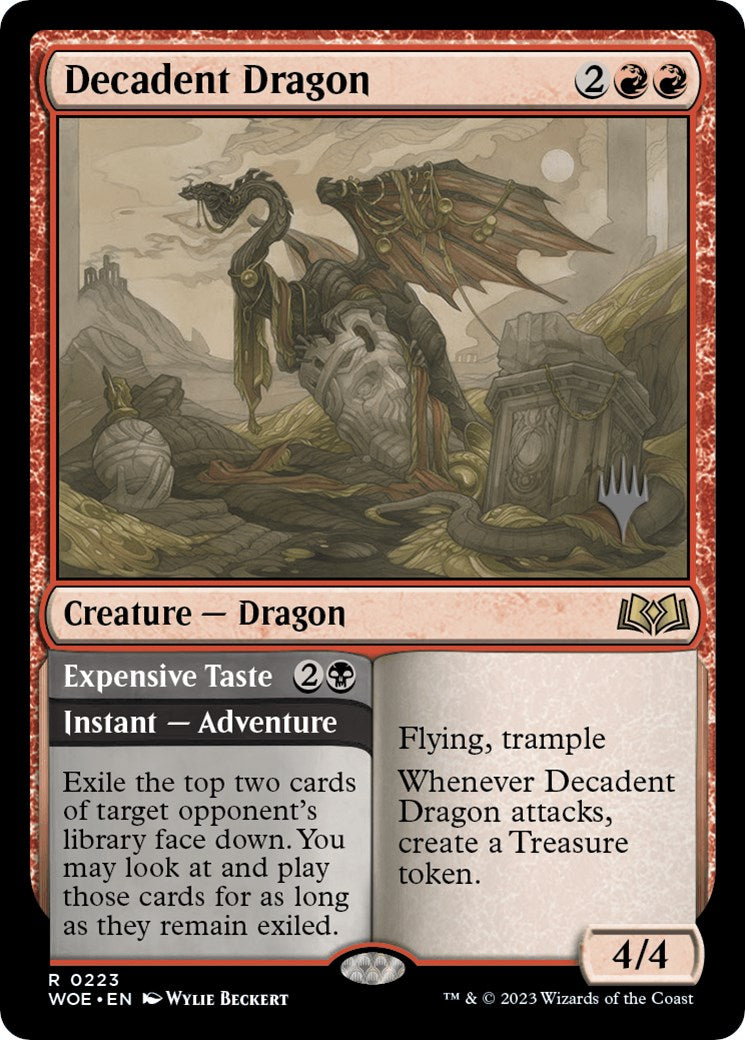 Decadent Dragon // Expensive Taste (Promo Pack) [Wilds of Eldraine Promos] | Empire Gaming NC