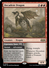Decadent Dragon // Expensive Taste (Promo Pack) [Wilds of Eldraine Promos] | Empire Gaming NC