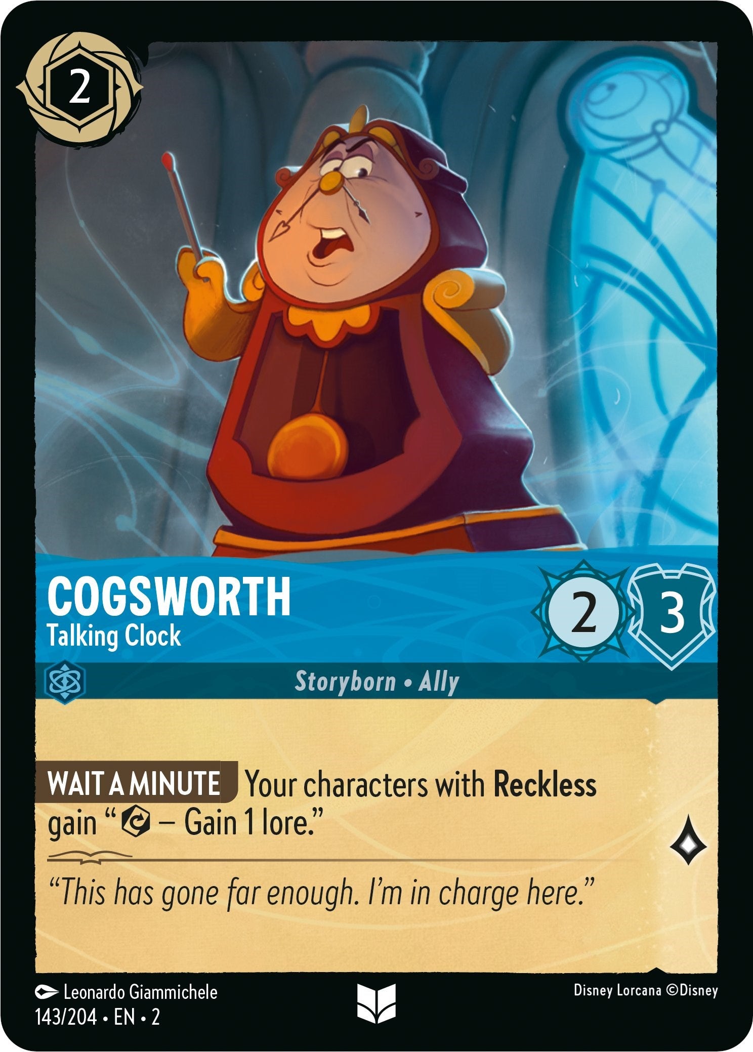 Cogsworth - Talking Clock (143/204) [Rise of the Floodborn] | Empire Gaming NC