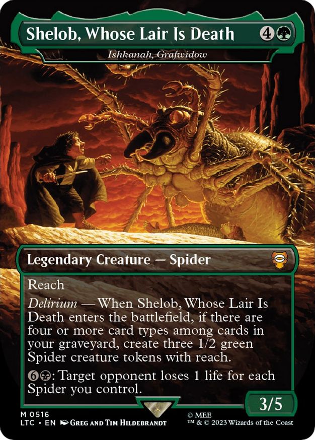 Shelob, Whose Lair Is Death - Ishkanah, Grafwidow (Borderless) [The Lord of the Rings: Tales of Middle-Earth Commander] | Empire Gaming NC