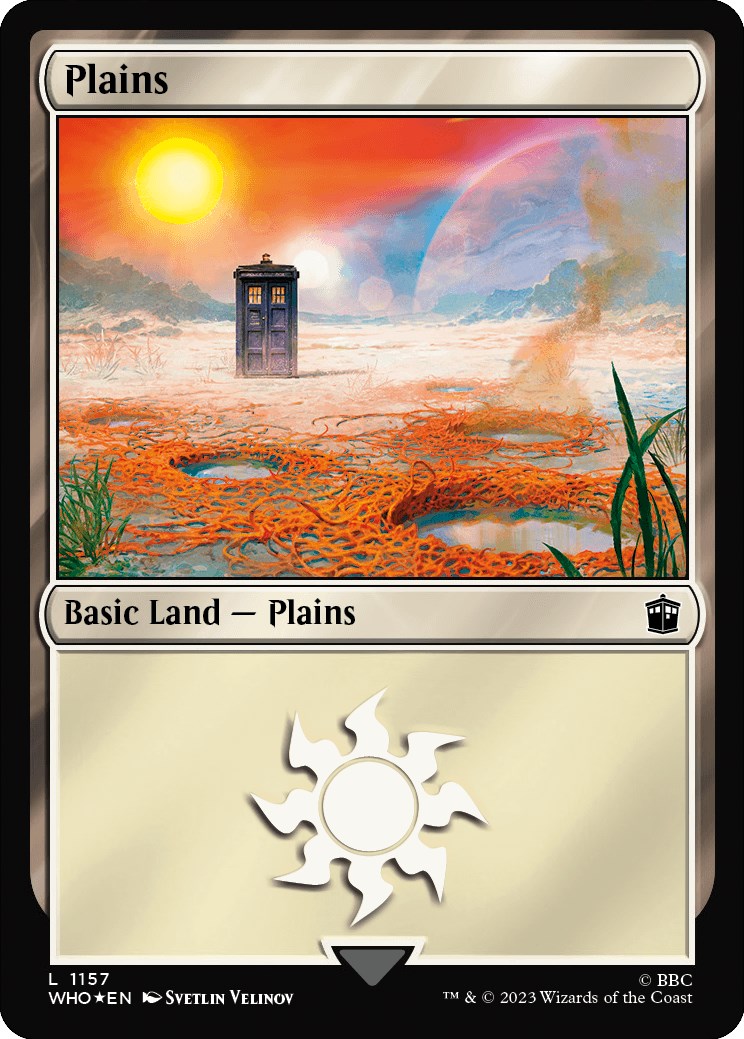 Plains (1157) (Surge Foil) [Doctor Who] | Empire Gaming NC