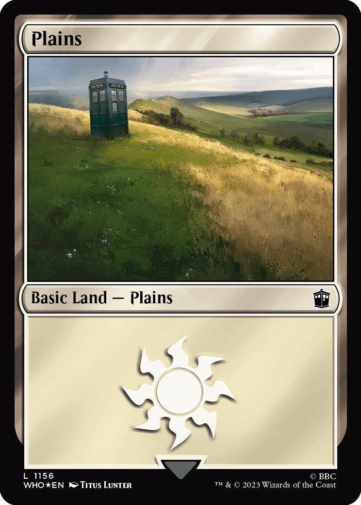 Plains (1156) (Surge Foil) [Doctor Who] | Empire Gaming NC