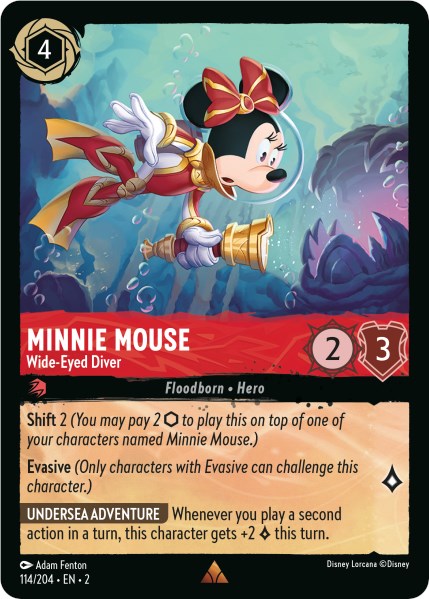 Minnie Mouse - Wide-Eyed Diver (114/204) [Rise of the Floodborn] | Empire Gaming NC