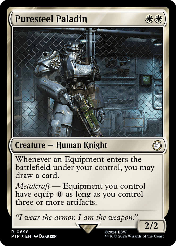 Puresteel Paladin (Surge Foil) [Fallout] | Empire Gaming NC