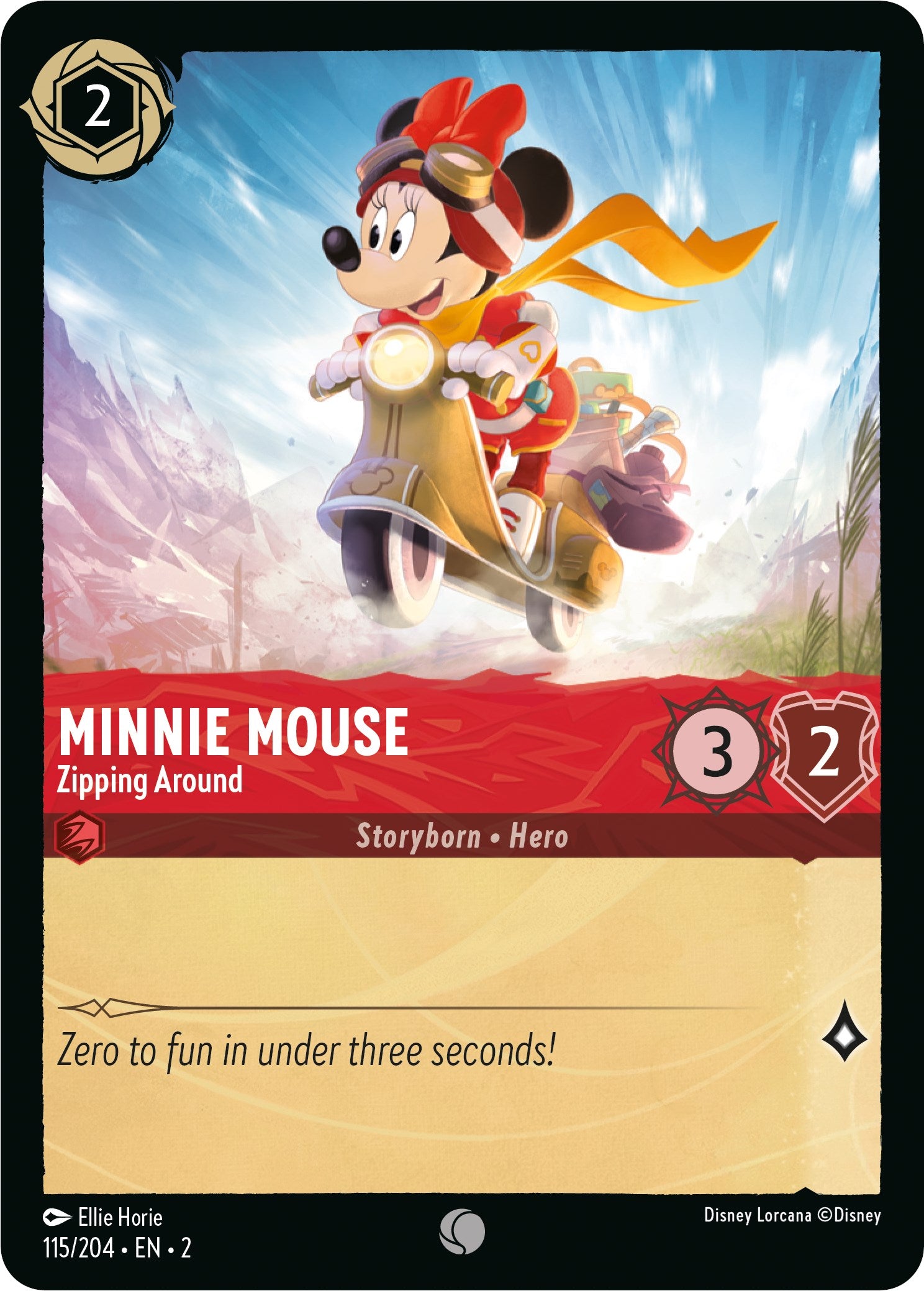 Minnie Mouse - Zipping Around (115/204) [Rise of the Floodborn] | Empire Gaming NC