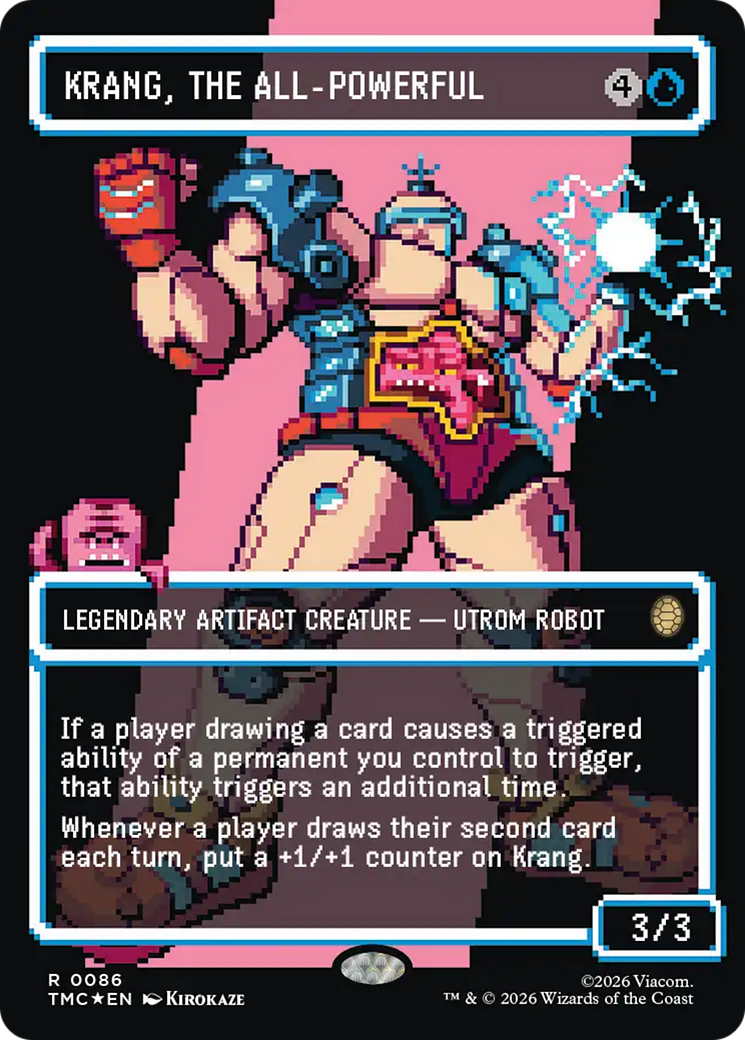 Krang, the All-Powerful (Borderless) (Surge Foil) [Teenage Mutant Ninja Turtles Commander] | Empire Gaming NC