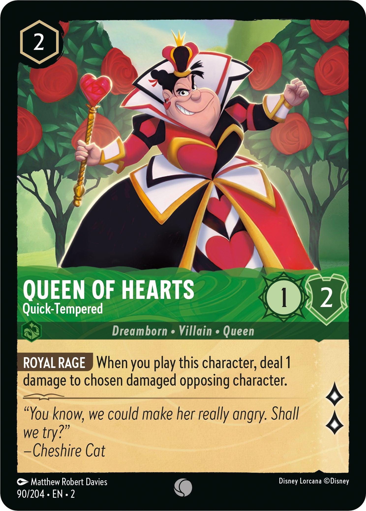 Queen of Hearts - Quick-Tempered (90/204) [Rise of the Floodborn] | Empire Gaming NC