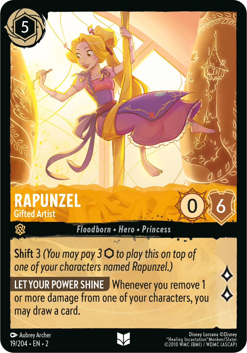 Rapunzel - Gifted Artist (19/204) [Rise of the Floodborn] | Empire Gaming NC
