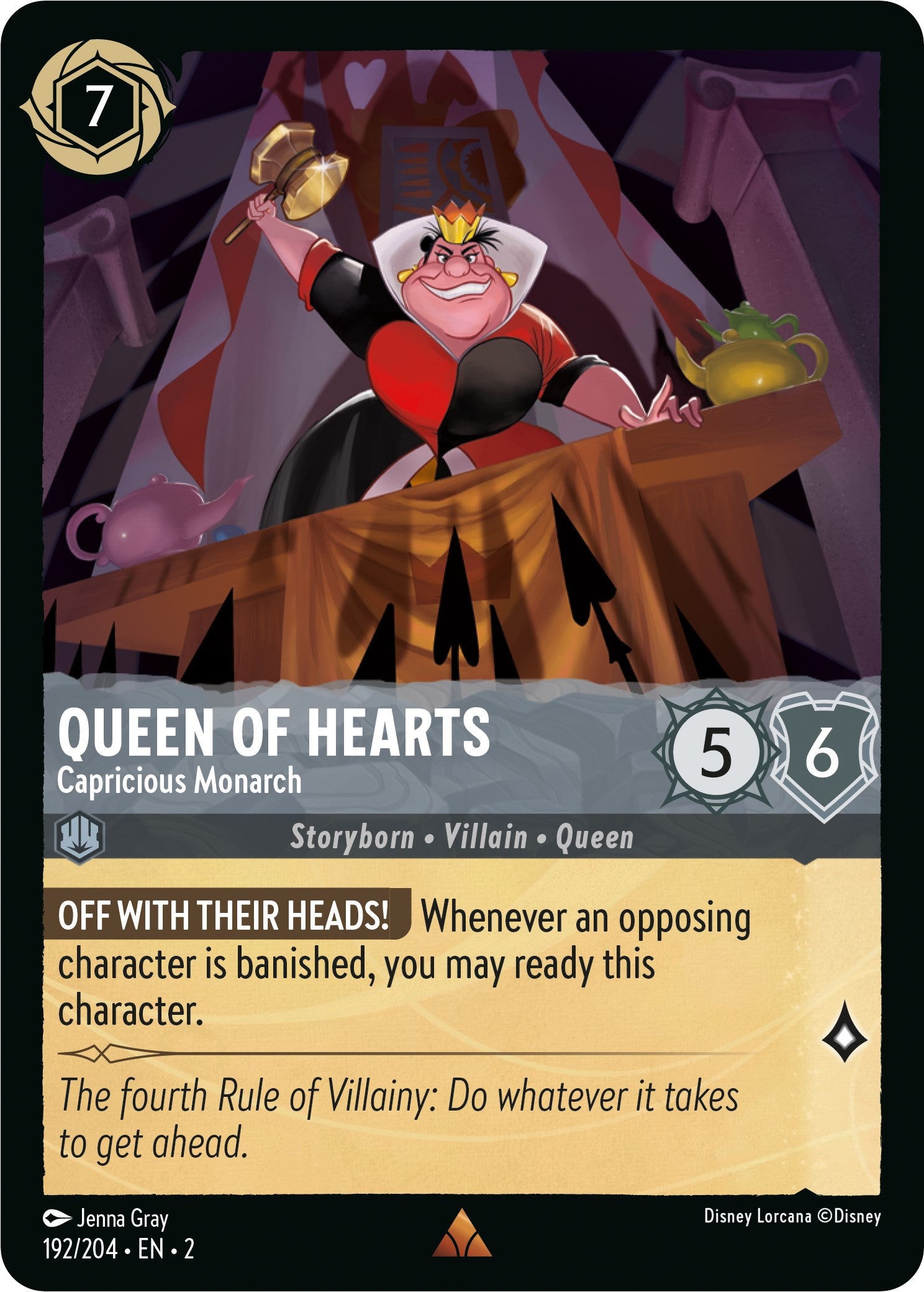 Queen of Hearts - Capricious Monarch (192/204) [Rise of the Floodborn] | Empire Gaming NC