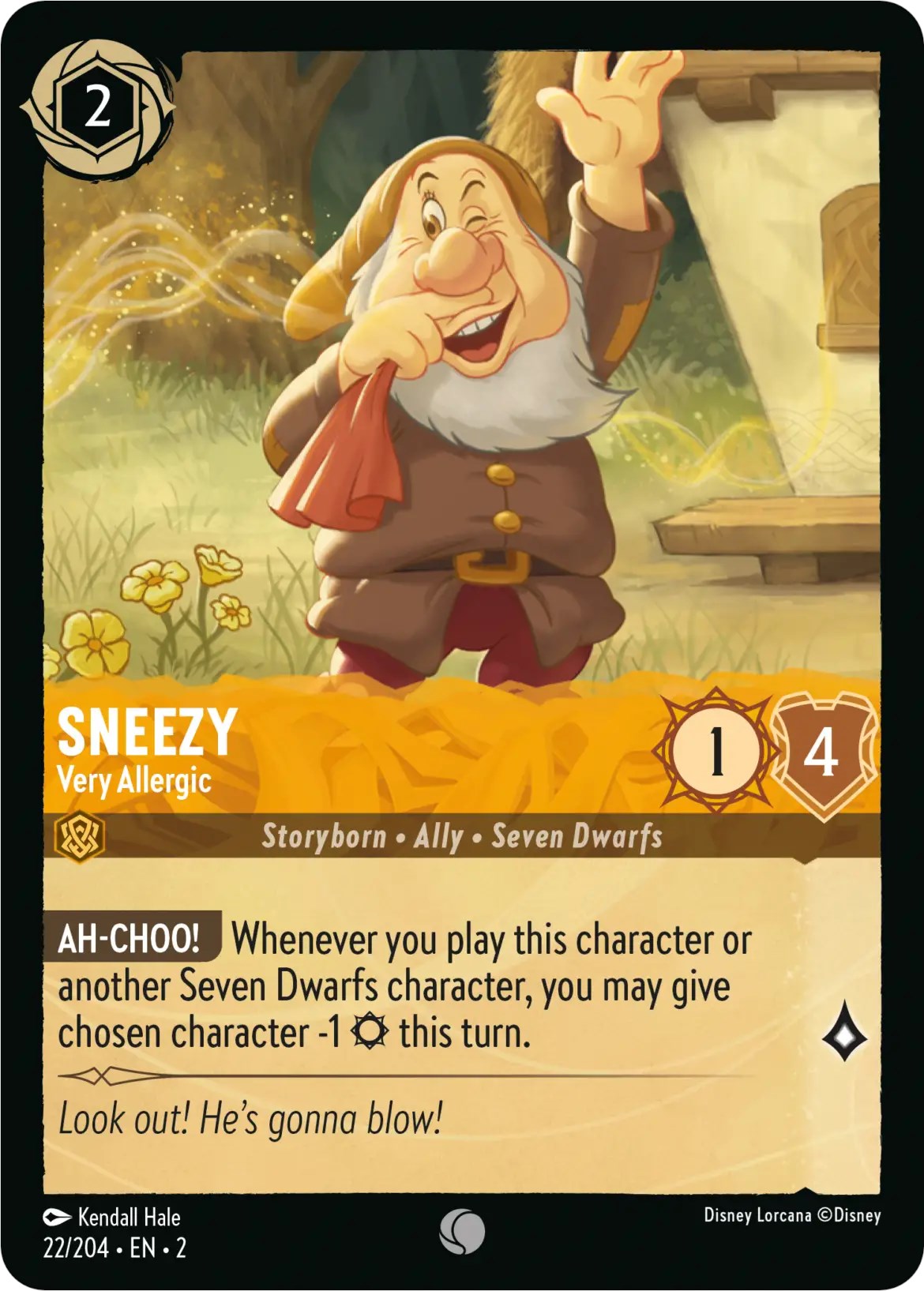 Sneezy - Very Allergic (22/204) [Rise of the Floodborn] | Empire Gaming NC