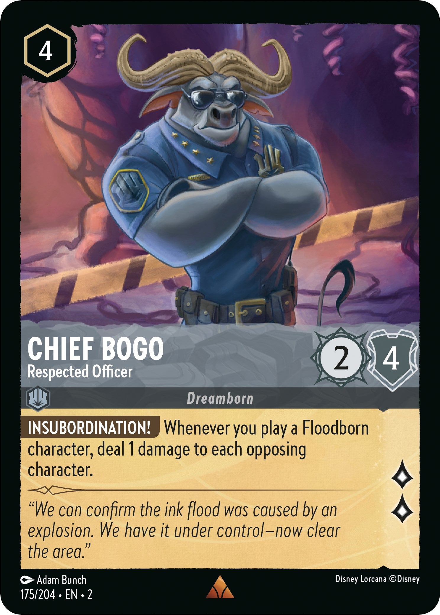 Chief Bogo - Respected Officer (175/204) [Rise of the Floodborn] | Empire Gaming NC