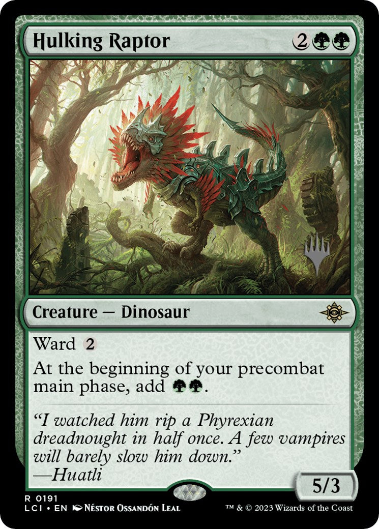 Hulking Raptor (Promo Pack) [The Lost Caverns of Ixalan Promos] | Empire Gaming NC