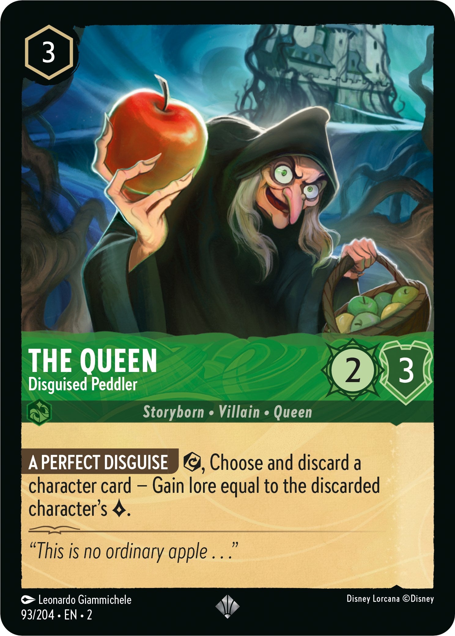 The Queen - Disguised Peddler (93/204) [Rise of the Floodborn] | Empire Gaming NC