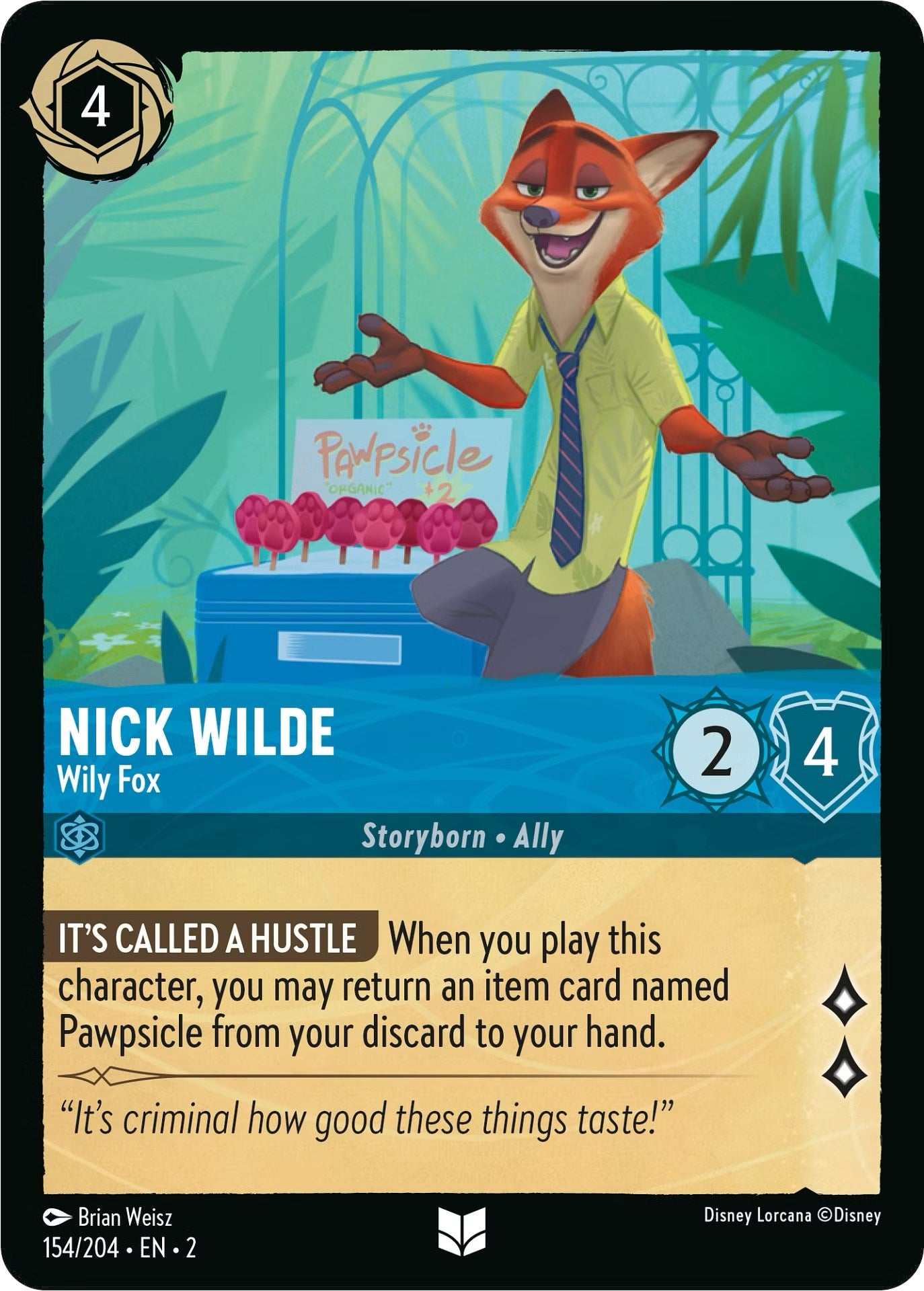 Nick Wilde - Wily Fox (154/204) [Rise of the Floodborn] | Empire Gaming NC