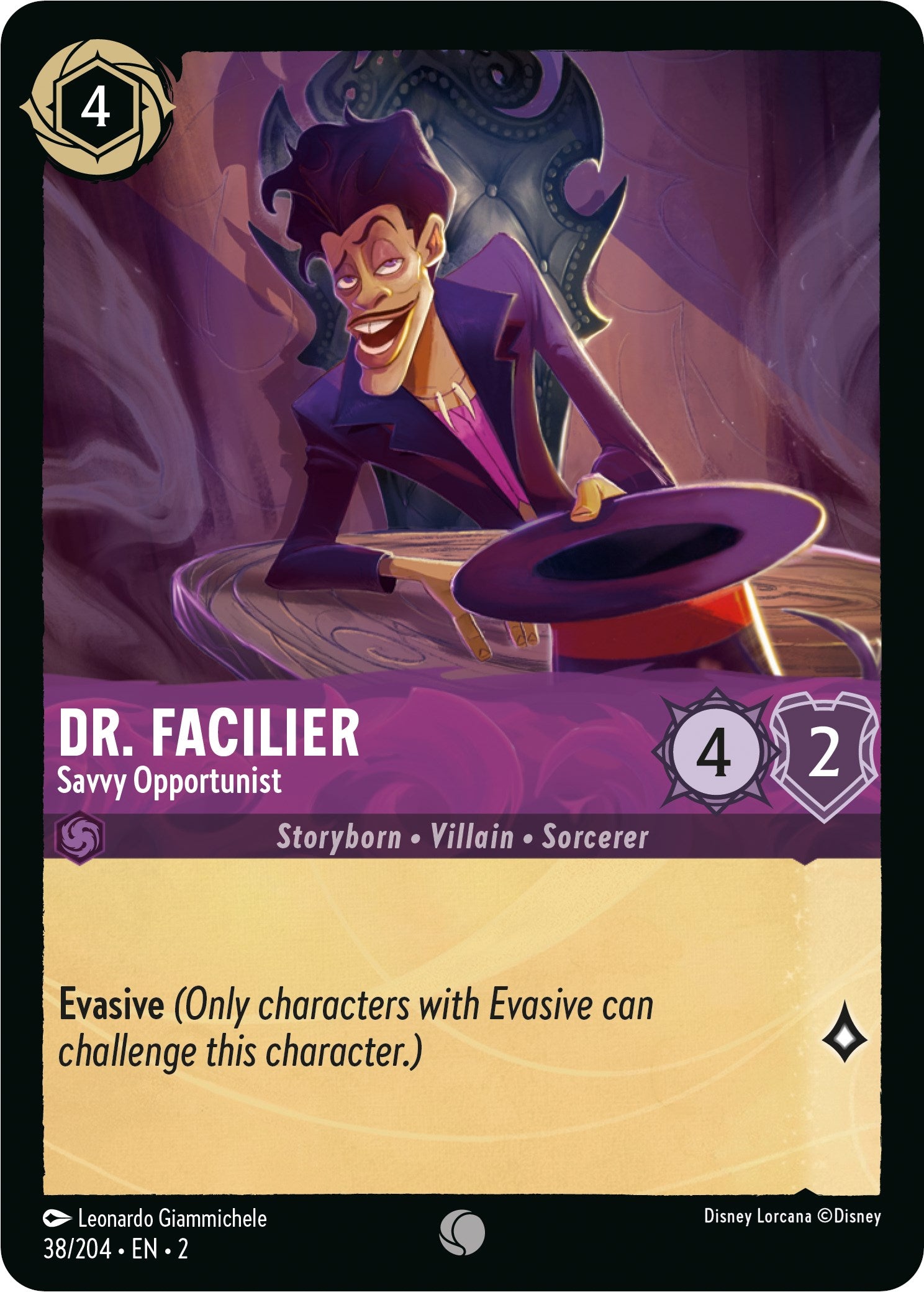 Dr. Facilier - Savvy Opportunist (38/204) [Rise of the Floodborn] | Empire Gaming NC