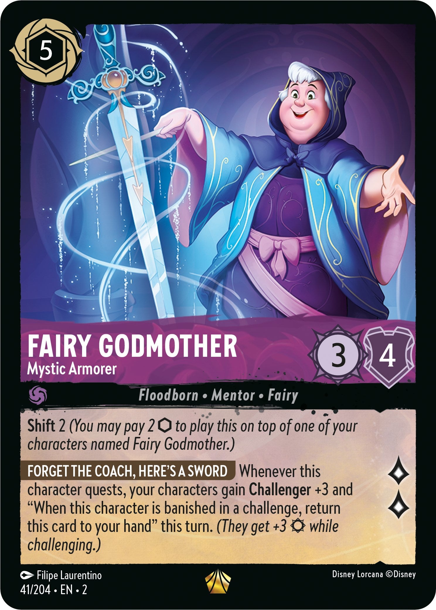Fairy Godmother - Mystic Armorer (41/204) [Rise of the Floodborn] | Empire Gaming NC