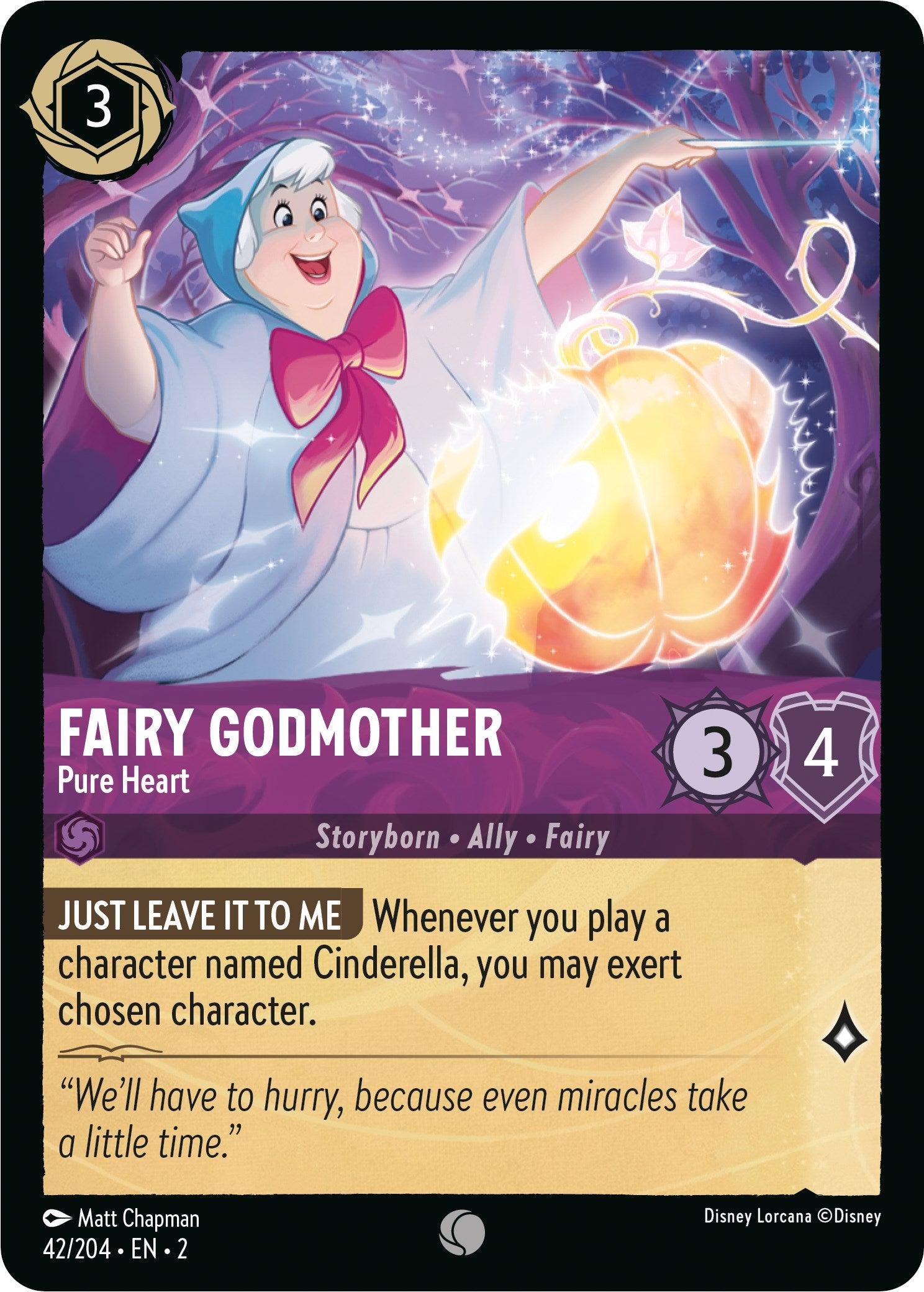 Fairy Godmother - Pure Heart (42/204) [Rise of the Floodborn] | Empire Gaming NC
