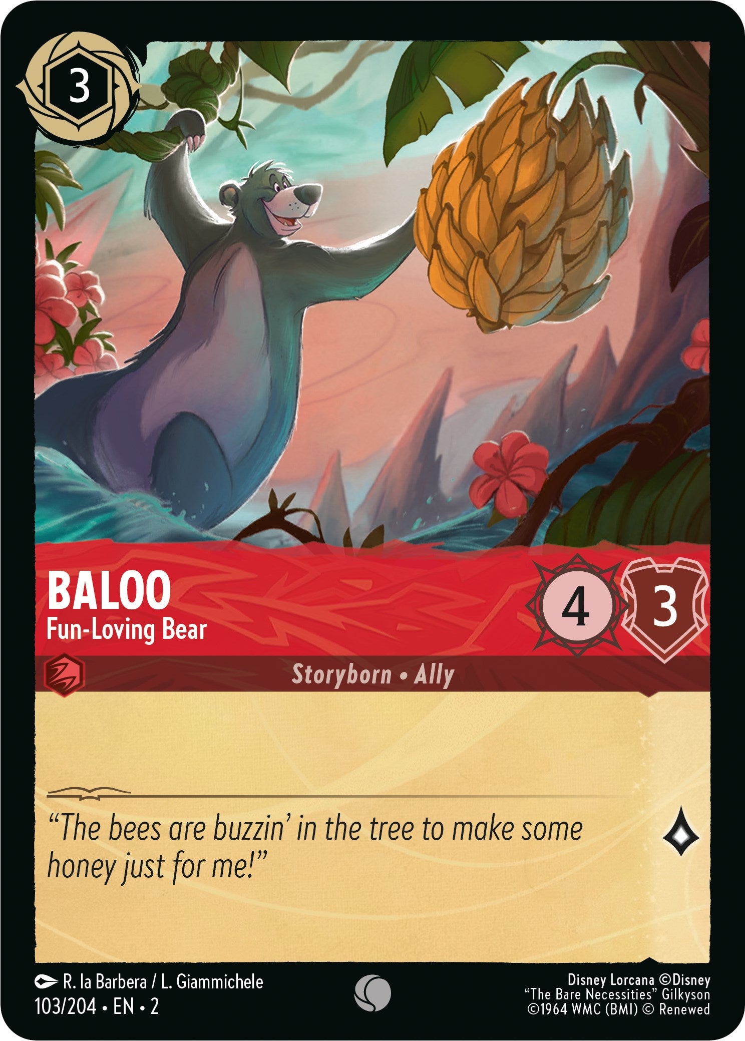 Baloo - Fun-Loving Bear (103/204) [Rise of the Floodborn] | Empire Gaming NC