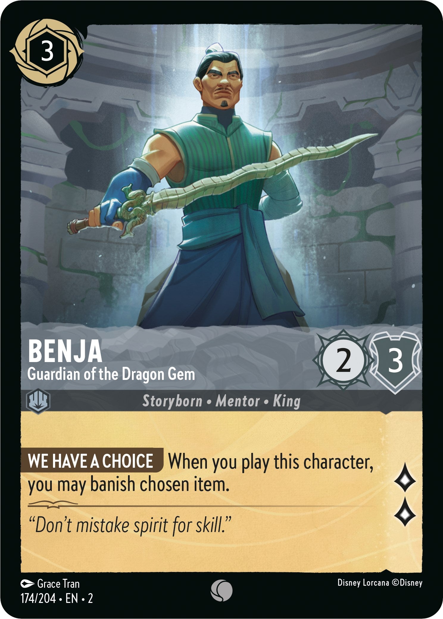 Benja - Guardian of the Dragon Gem (174/204) [Rise of the Floodborn] | Empire Gaming NC