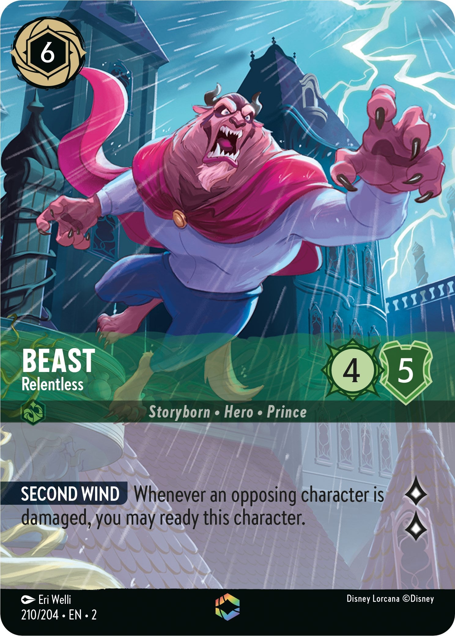 Beast - Relentless (Enchanted) (210/204) [Rise of the Floodborn] | Empire Gaming NC