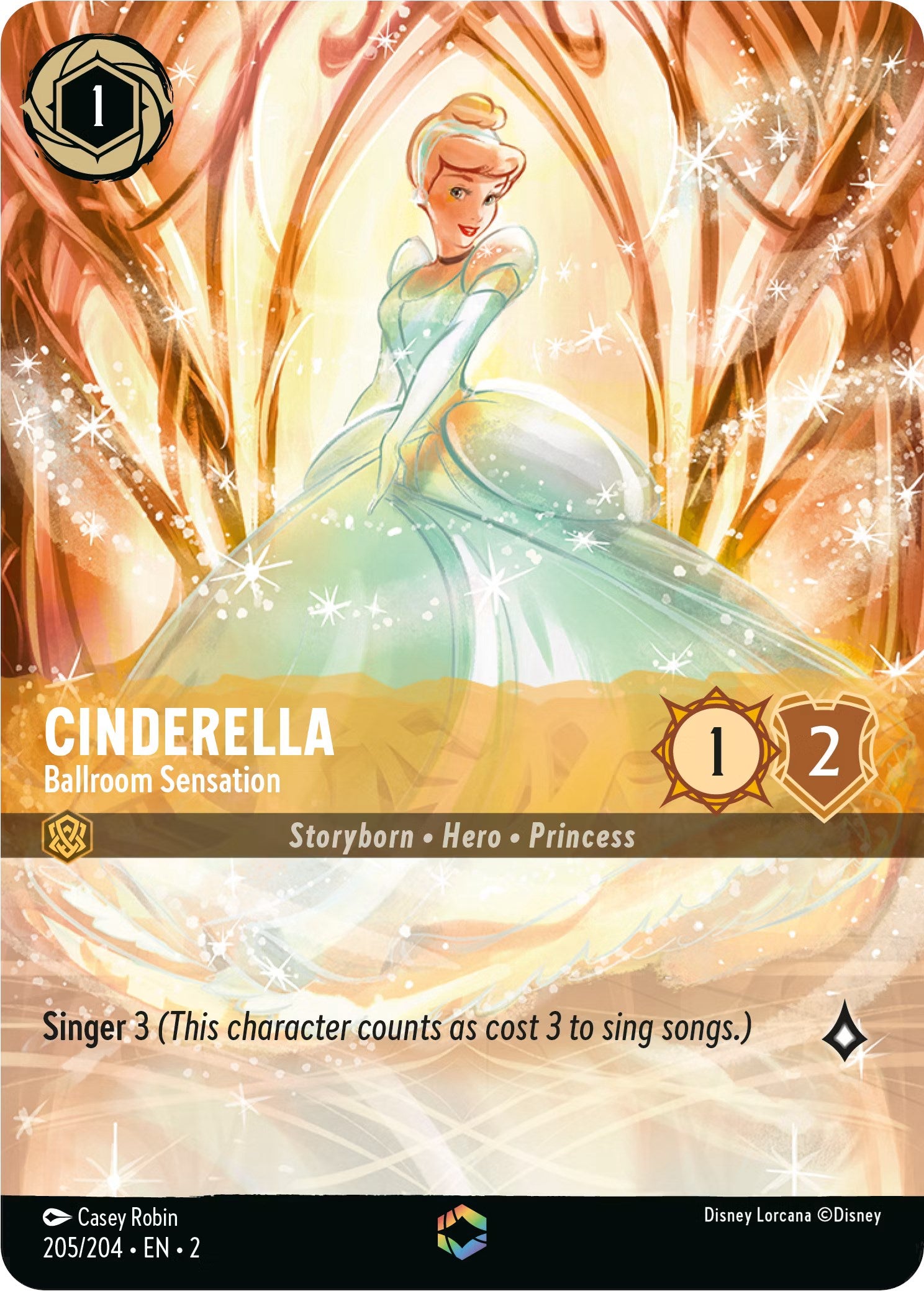 Cinderella - Ballroom Sensation (Enchanted) (205/204) [Rise of the Floodborn] | Empire Gaming NC