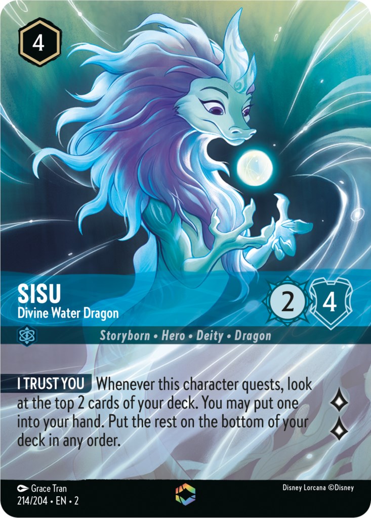 Sisu - Divine Water Dragon (Enchanted) (214/204) [Rise of the Floodborn] | Empire Gaming NC