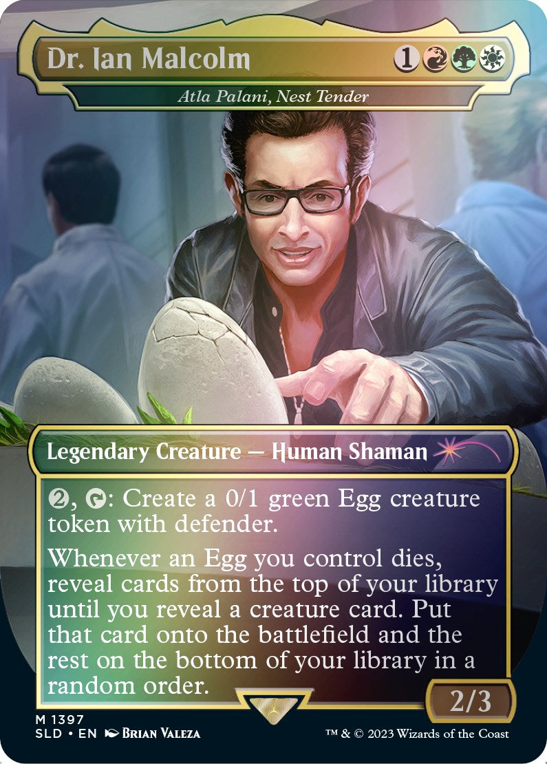 Dr. Ian Malcolm - Atla Palani, Nest Tender (Rainbow Foil) [Secret Lair Drop Series] | Empire Gaming NC