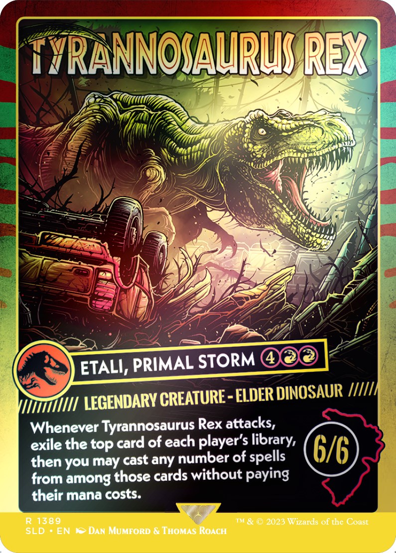 Tyrannosaurus Rex - Etali, Primal Storm (Rainbow Foil) [Secret Lair Drop Series] | Empire Gaming NC