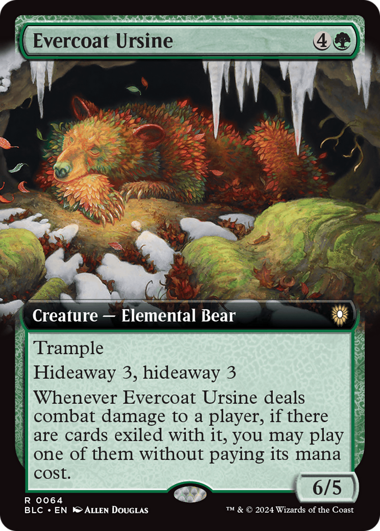 Evercoat Ursine (Extended Art) [Bloomburrow Commander] | Empire Gaming NC