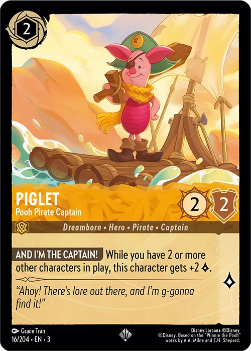 Piglet - Pooh Pirate Captain (16/204) [Into the Inklands] | Empire Gaming NC