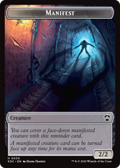 Elemental (0020) // Manifest Double-Sided Token [Secrets of Strixhaven Commander Tokens] | Empire Gaming NC