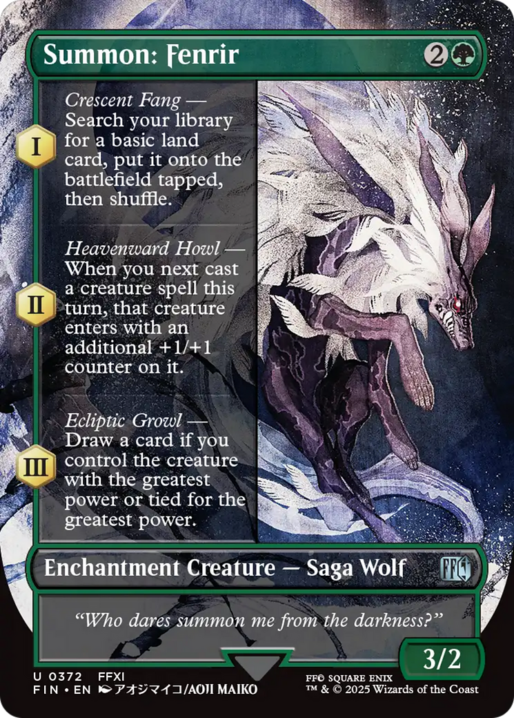 Summon: Fenrir (Borderless) [FINAL FANTASY] | Empire Gaming NC