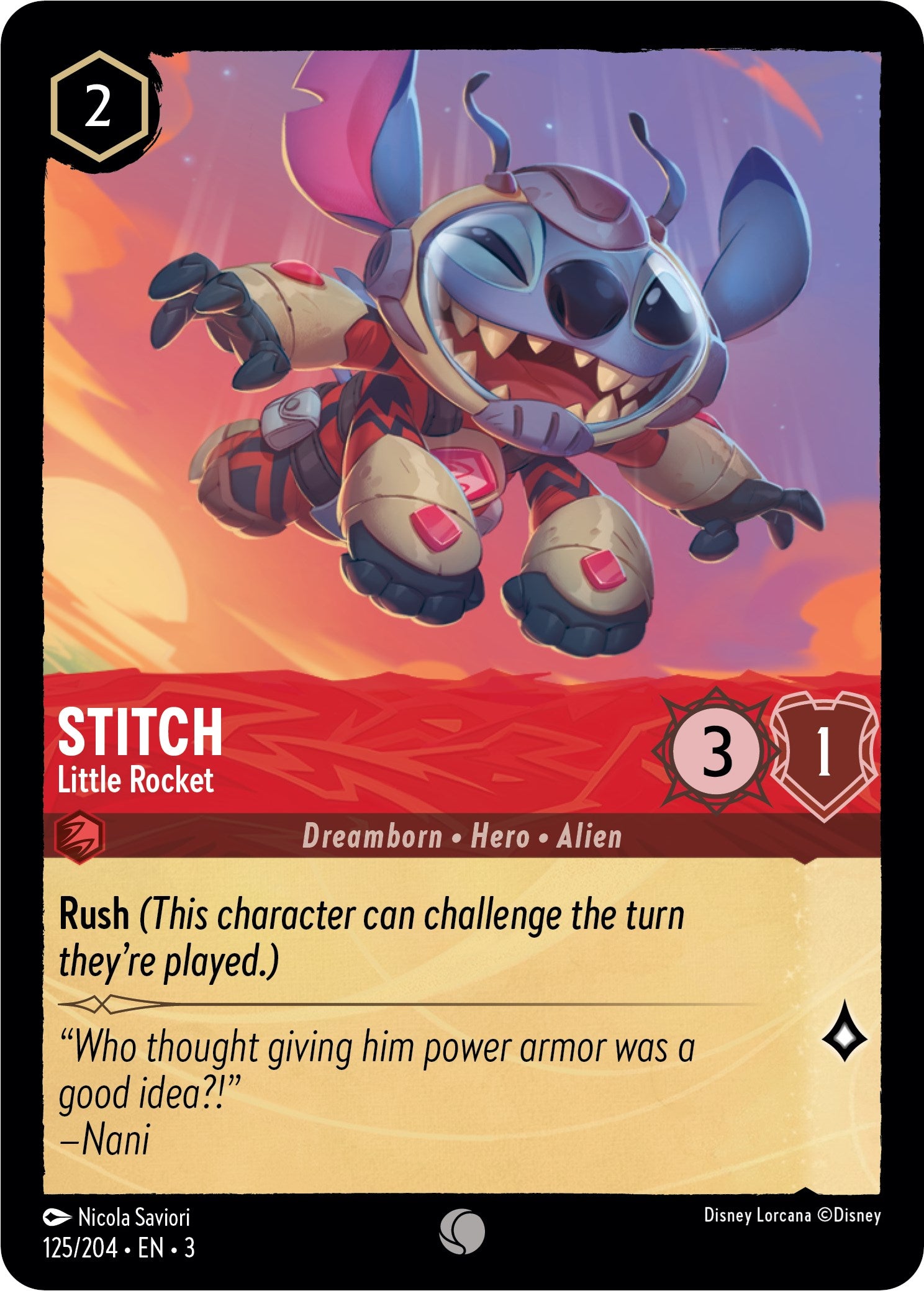 Stitch - Little Rocket (125/204) [Into the Inklands] | Empire Gaming NC