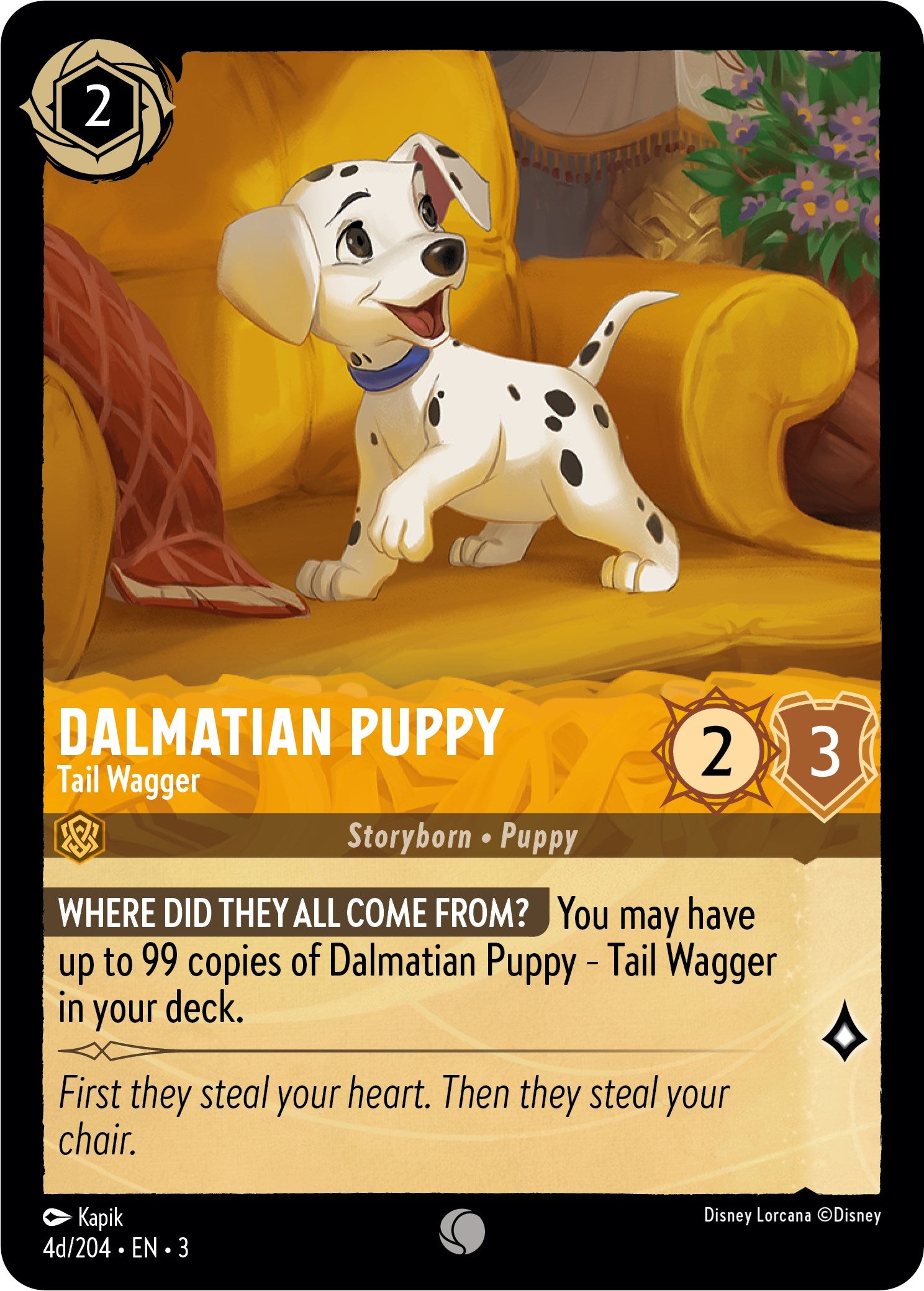 Dalmatian Puppy - Tail Wagger (4d) (4d/204) [Into the Inklands] | Empire Gaming NC