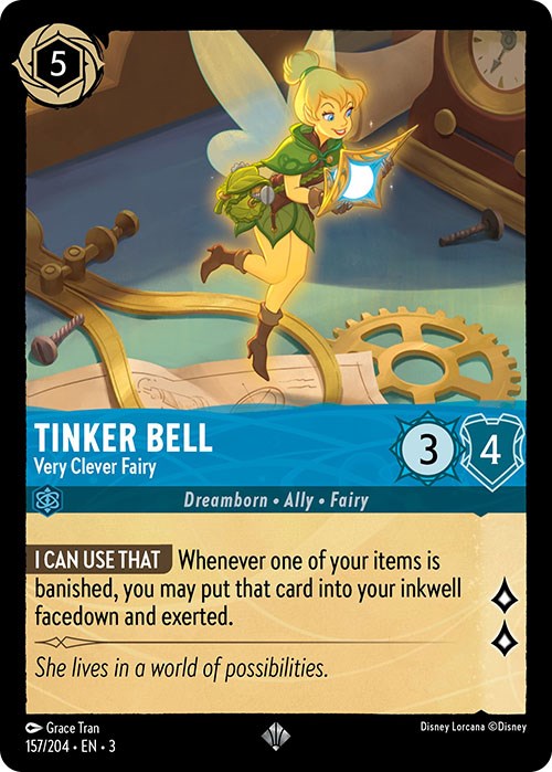 Tinker Bell - Very Clever Fairy (157/204) [Into the Inklands] | Empire Gaming NC